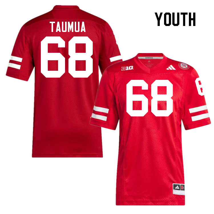 Youth #68 Preston Taumua Nebraska Cornhuskers College Football Jerseys Stitched Sale-Scarlet